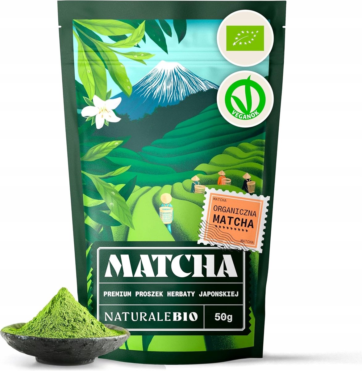 Herbata Matcha organiczna premium 50 g z Japonii Kyoto do picia i deserów