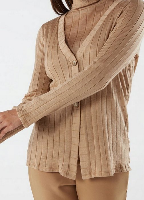 Intimissimi sweter damski beżowy kardigan jedwab wełna rozmiar L