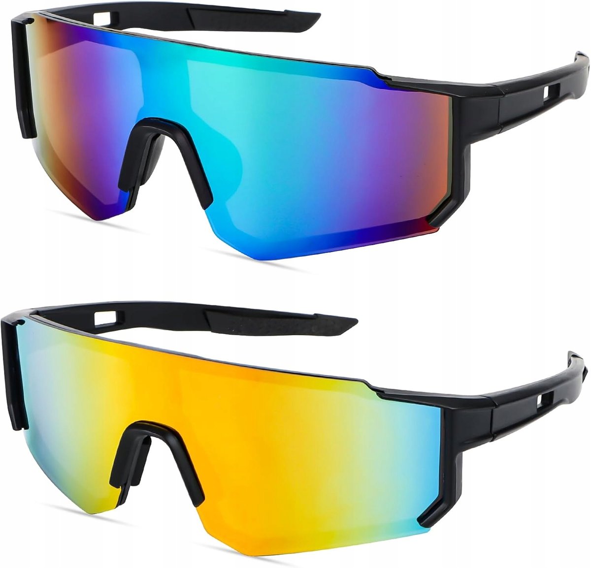 OKULARY ROWEROWE UNISEX OCHRONĄ UV400 2x OKULARY SPORTOWE NA ROWER