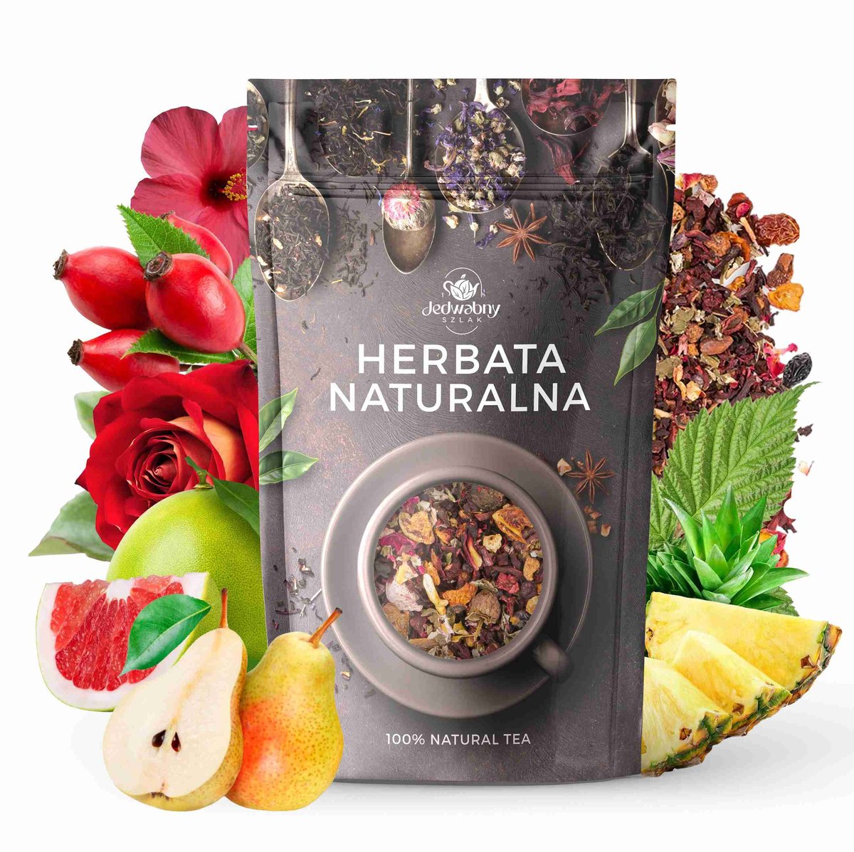 Herbata owocowa Pieczona gruszka 100g ananas pomelo gruszka