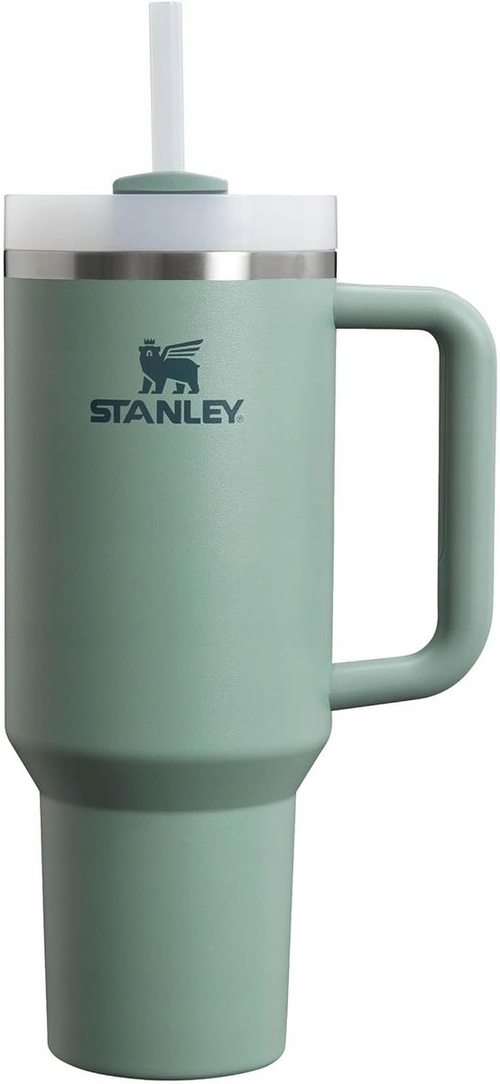 Kubek Stanley 1200Ml Z Słomką Pokrywką I Uchwytem Termiczny Zielony