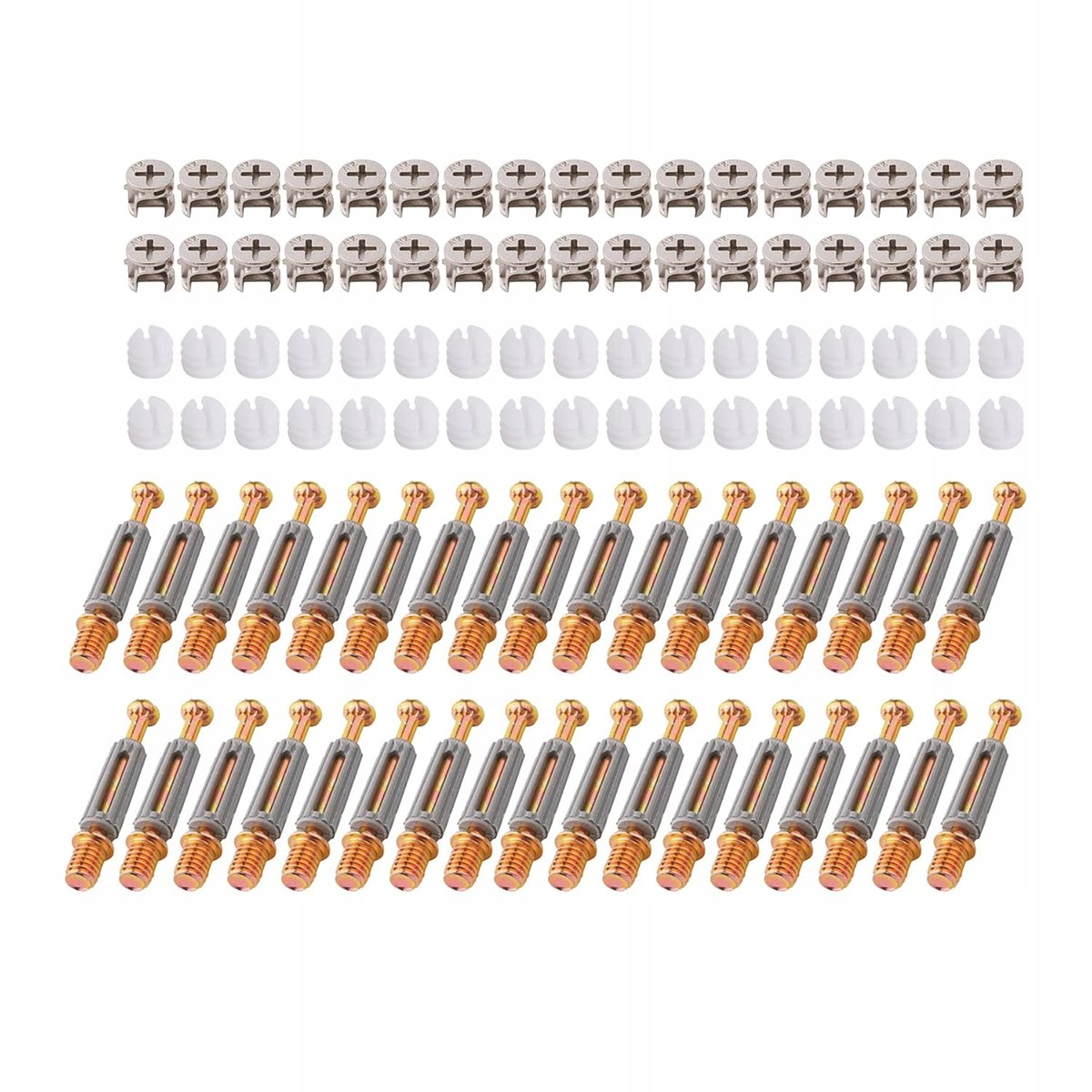 Zestaw 34X Śruby Mocujące Mimośrodkowe Kołki Mocujące M6X41Mm Do Szafek
