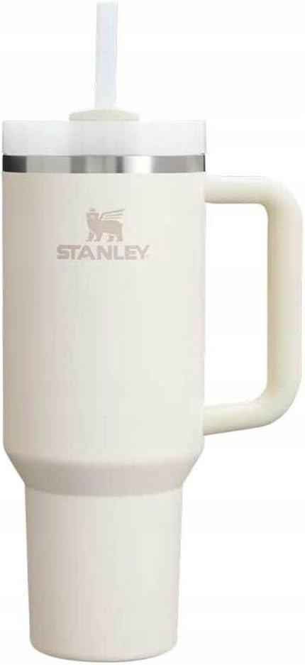 Kubek Stanley 1200Ml Z Słomką Pokrywką I Uchwytem Termiczny Beżowy