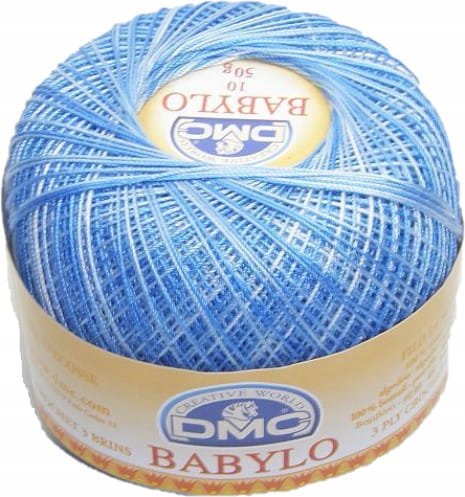 DMC babylo 10 kol. 93 niebieski tęczowy 50 gr. / 2