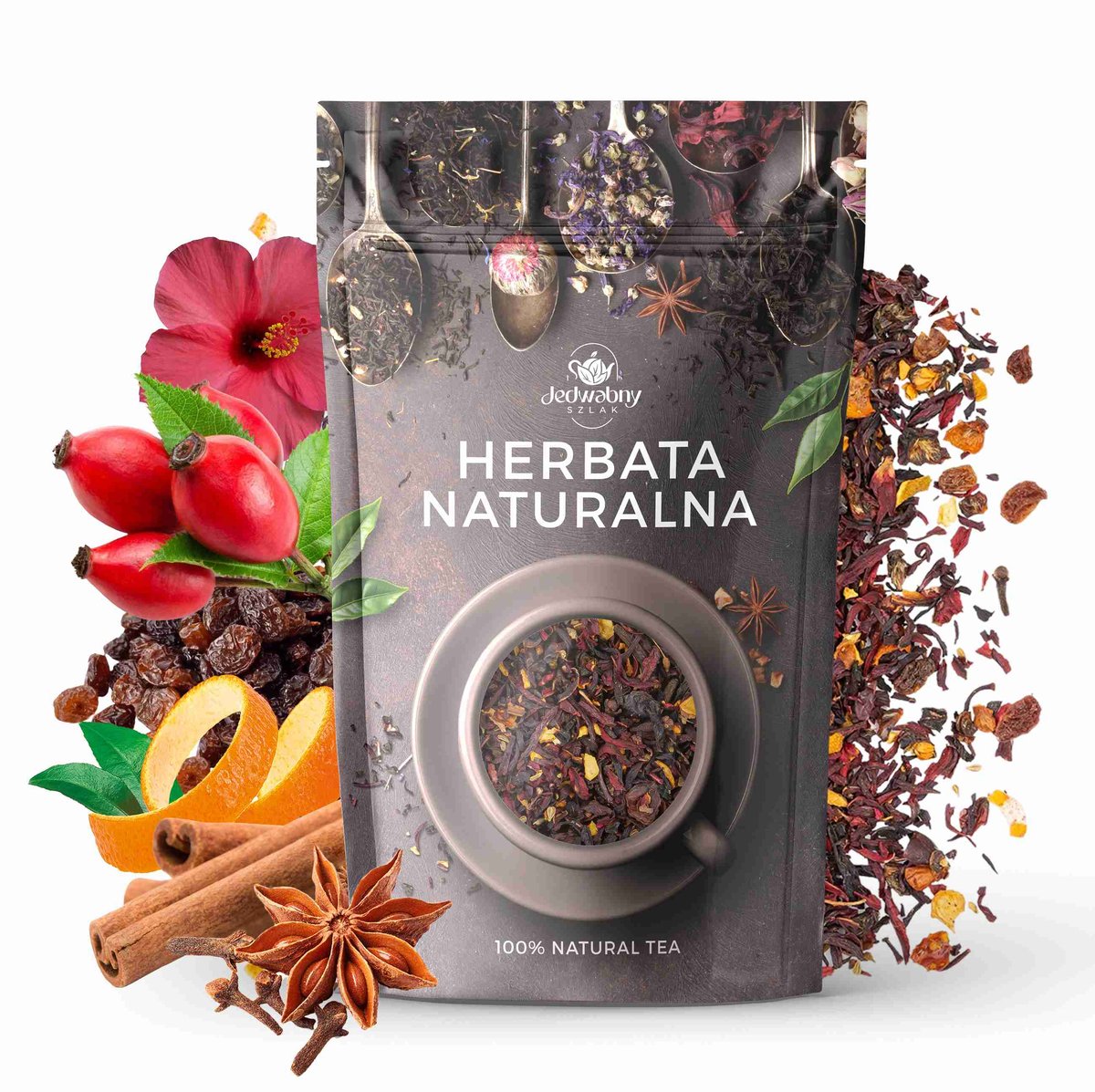 Herbata owocowa Korzenna 100g cynamon goździk anyż HIBISKUS