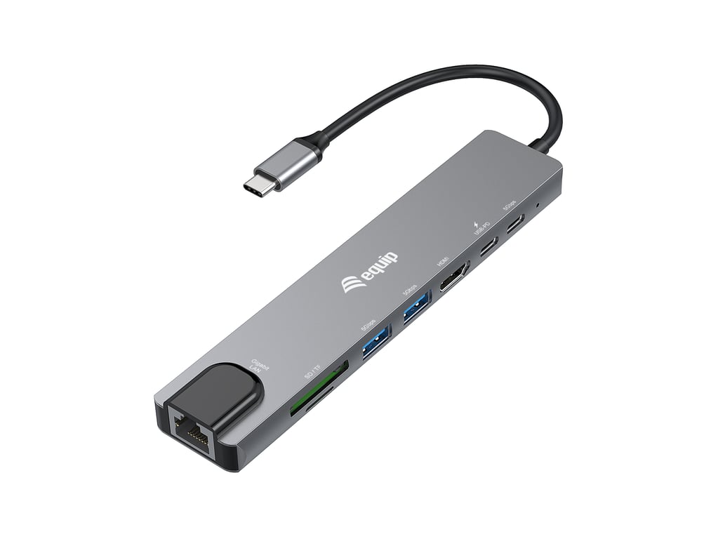 Equip 133497 stacja dokująca Przewodowa USB Type-C Czarny, Szary 133497