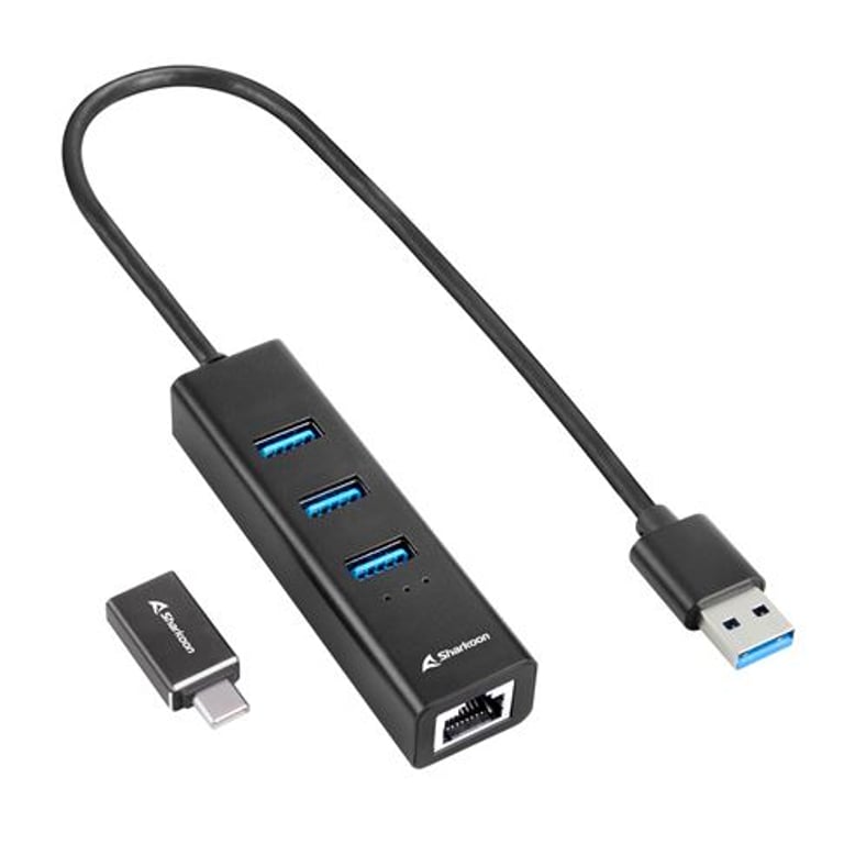 Sharkoon 4044951037575 stacja dokująca Bezprzewodowy USB 3.2 Gen 1 (3.1 Gen 1) Type-C Czarny 4044951037575