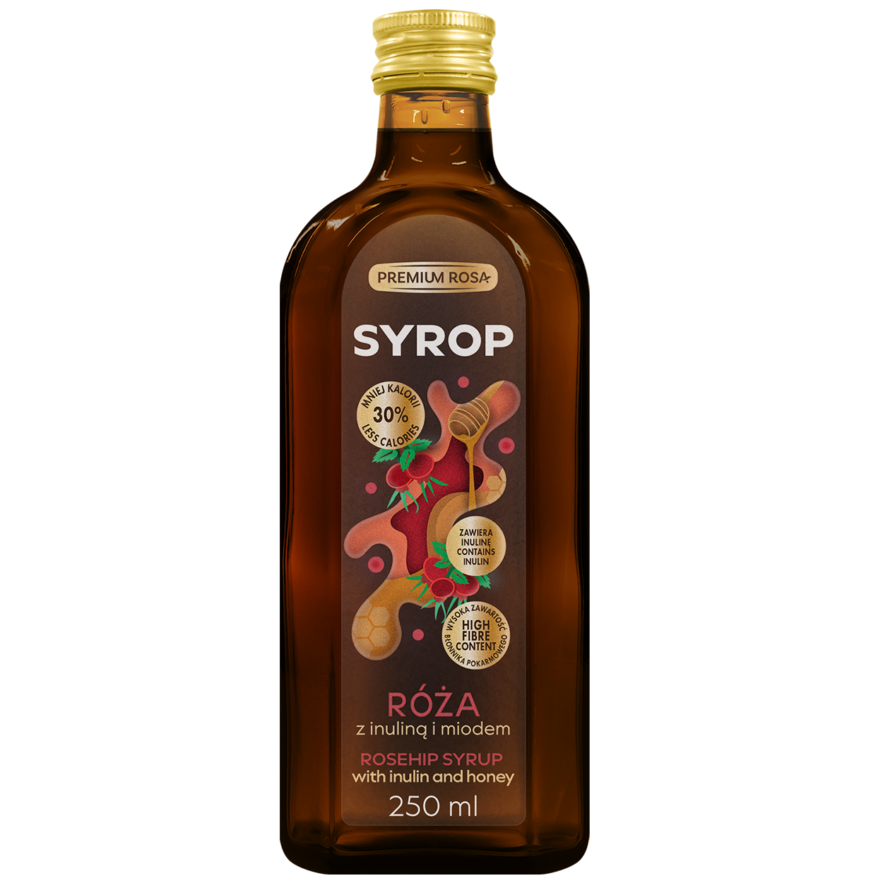 Premium Rosa Syrop Malina z inuliną i miodem, 250 ml
