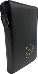 Okładka skórzana na Biblię Edycja Świętego Pawła z rybką czarna