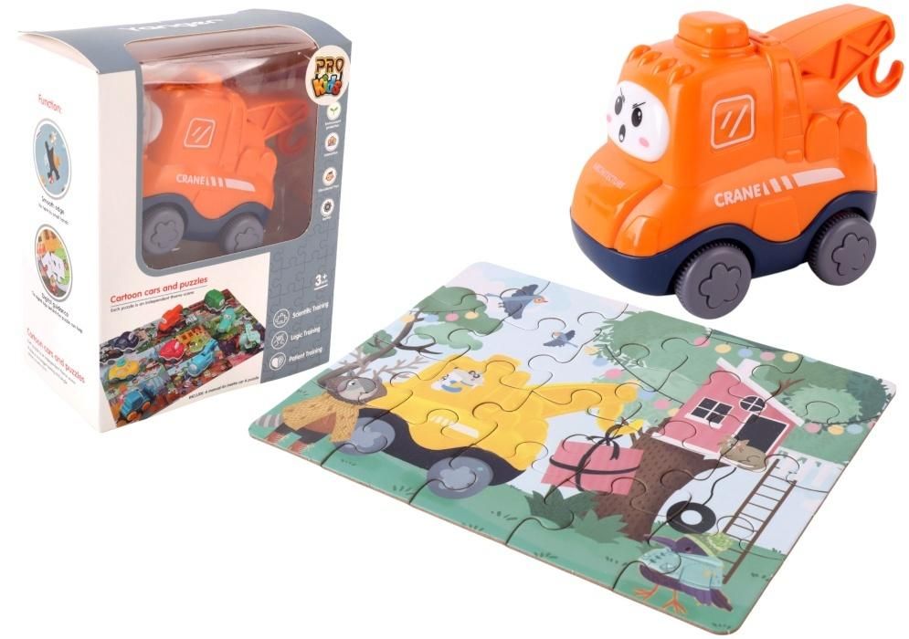 Auto puzzle Przygoda drogowa dźwig Pro Kids - puzzle