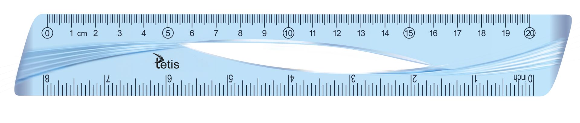 Linijka 20cm niebieska