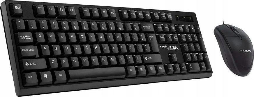 Zestaw klawiatura QWERTY + mysz przewodowy USB A K8605 U+U