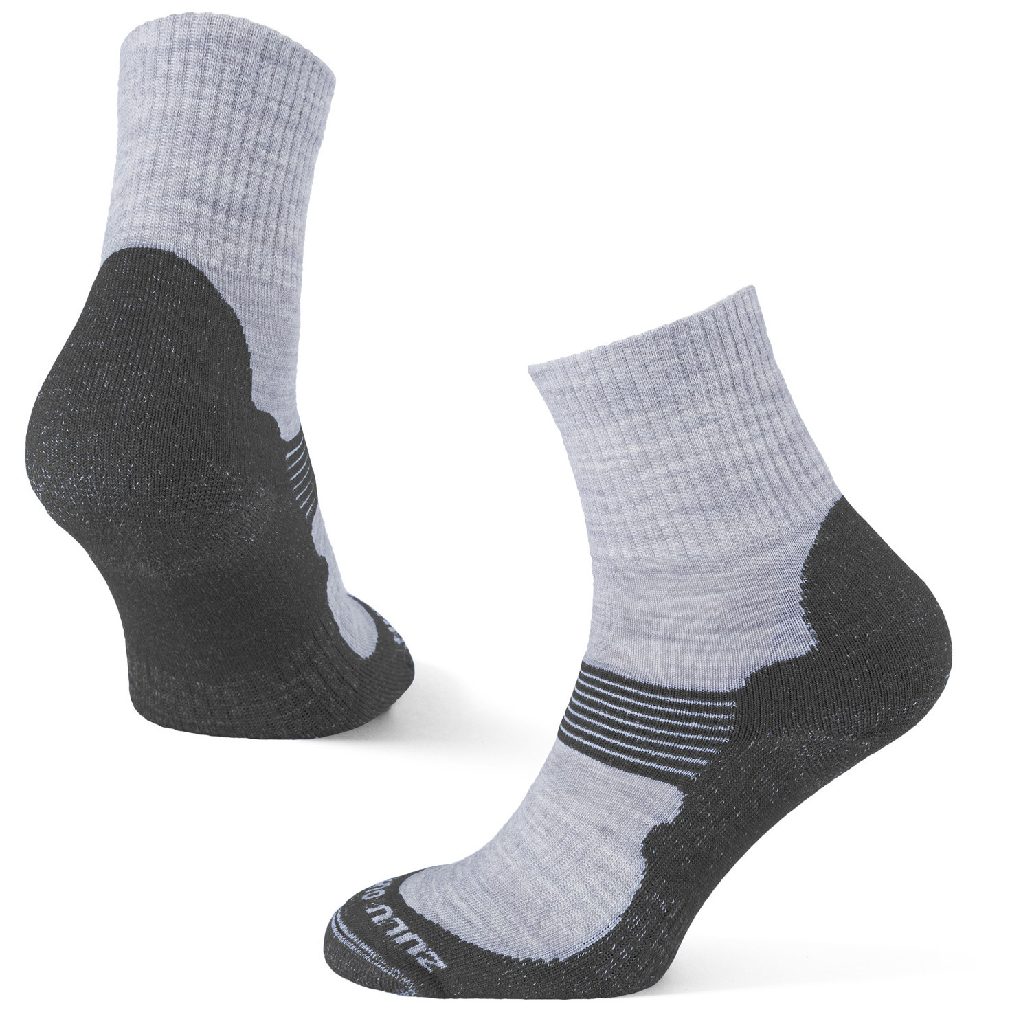 Skarpetki Zulu Merino Allseason Rozmiar skarpet: 43-47 / Kolor: szary/czarny