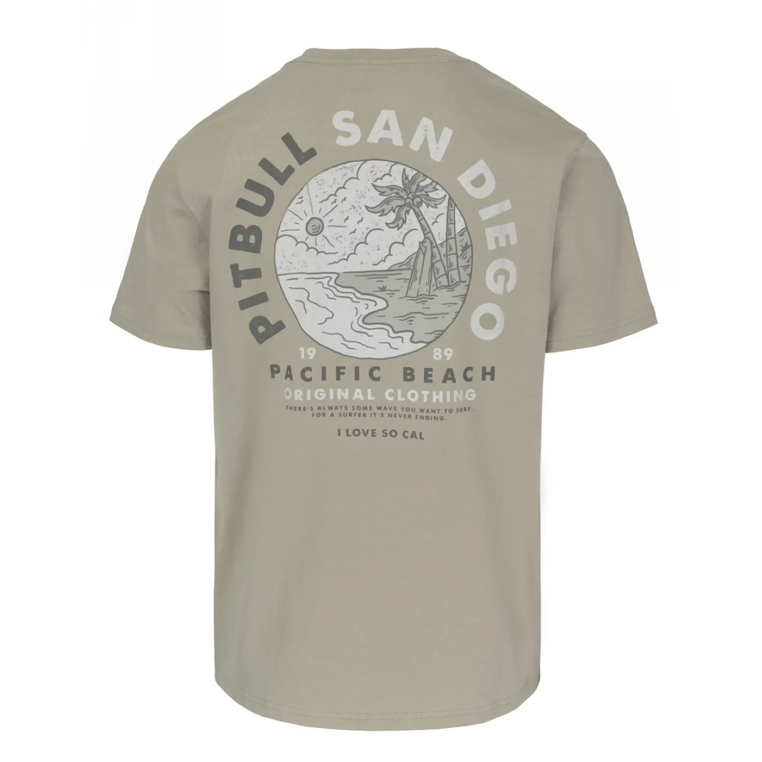 PITBULL KOSZULKA Light Weight 170 Basic Planet Surf '25 - Grey Harbour