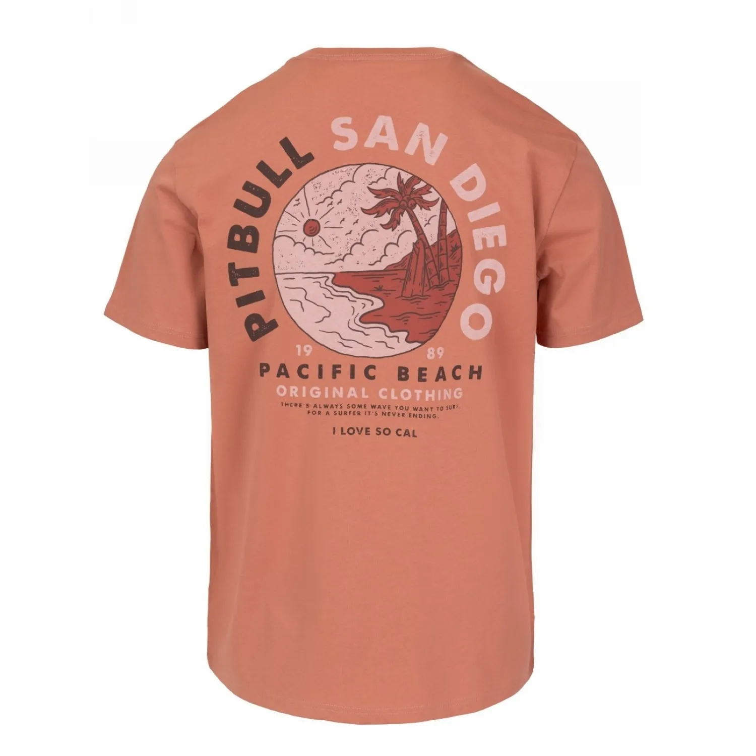 PITBULL KOSZULKA Light Weight 170 Basic Planet Surf '25 - Łososiowa