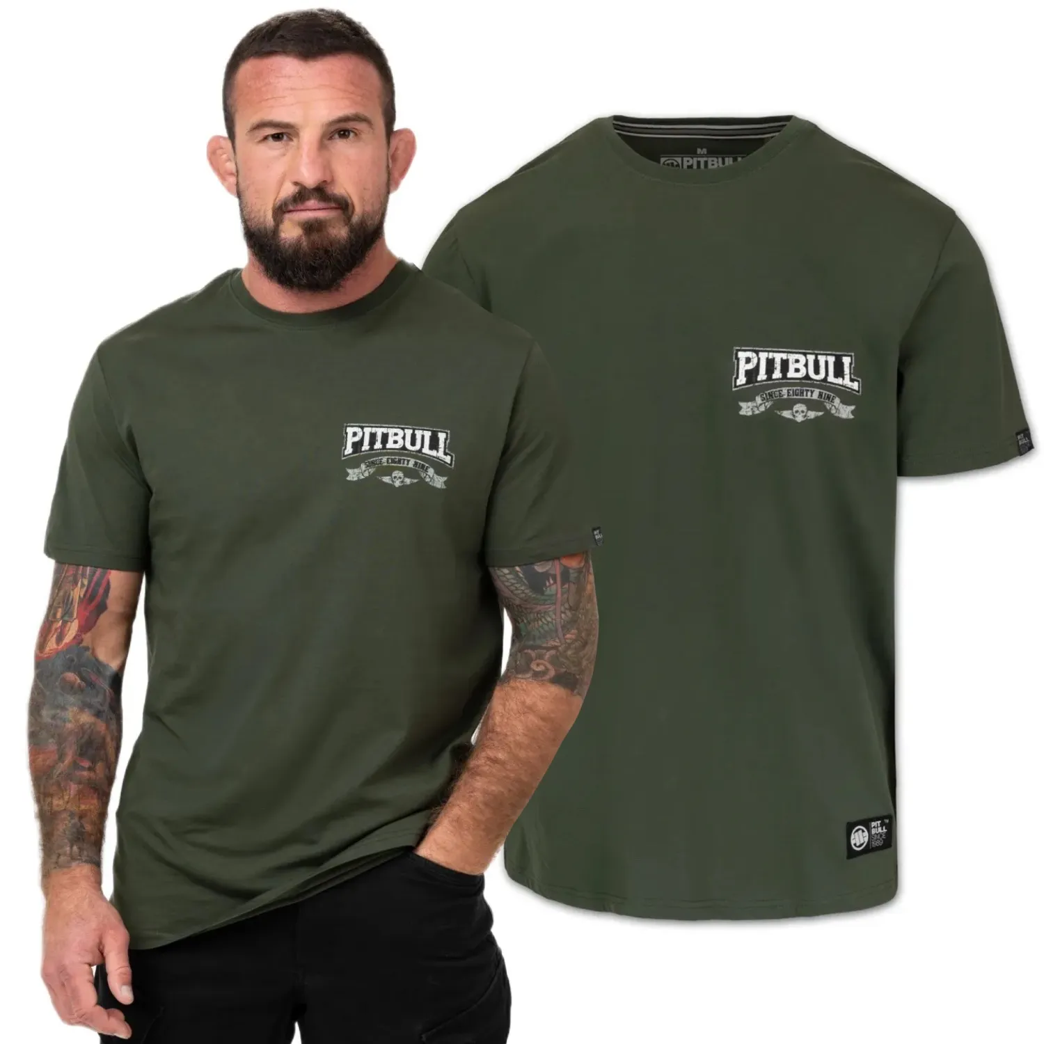 PITBULL KOSZULKA Light Weight 170 Basic Troublemaker '25 - Old Green