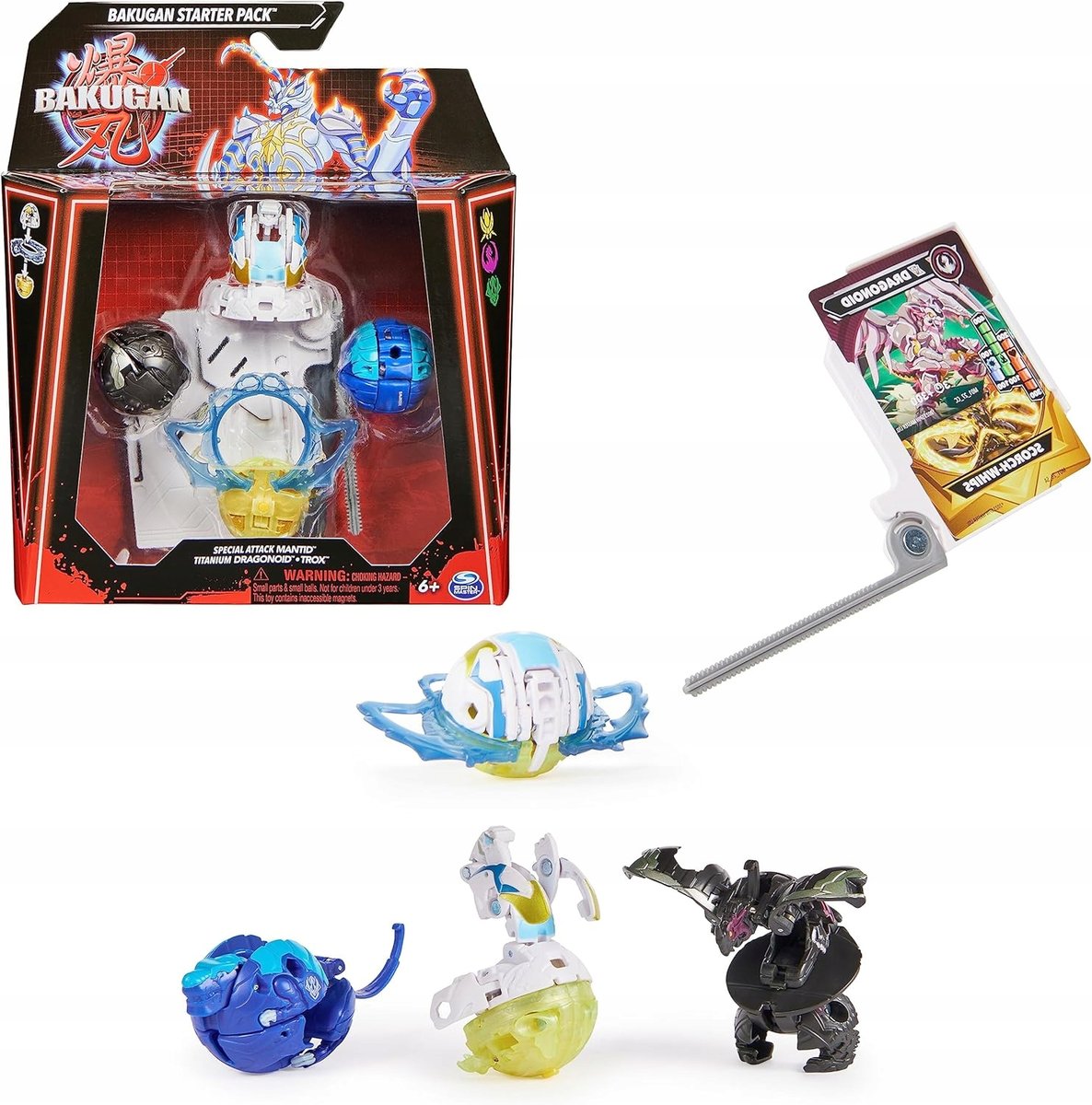 Bakugan Battle-Pack Zestaw Bitewny Bakugany 3-Pak Akcesoria Prezent Dzieci