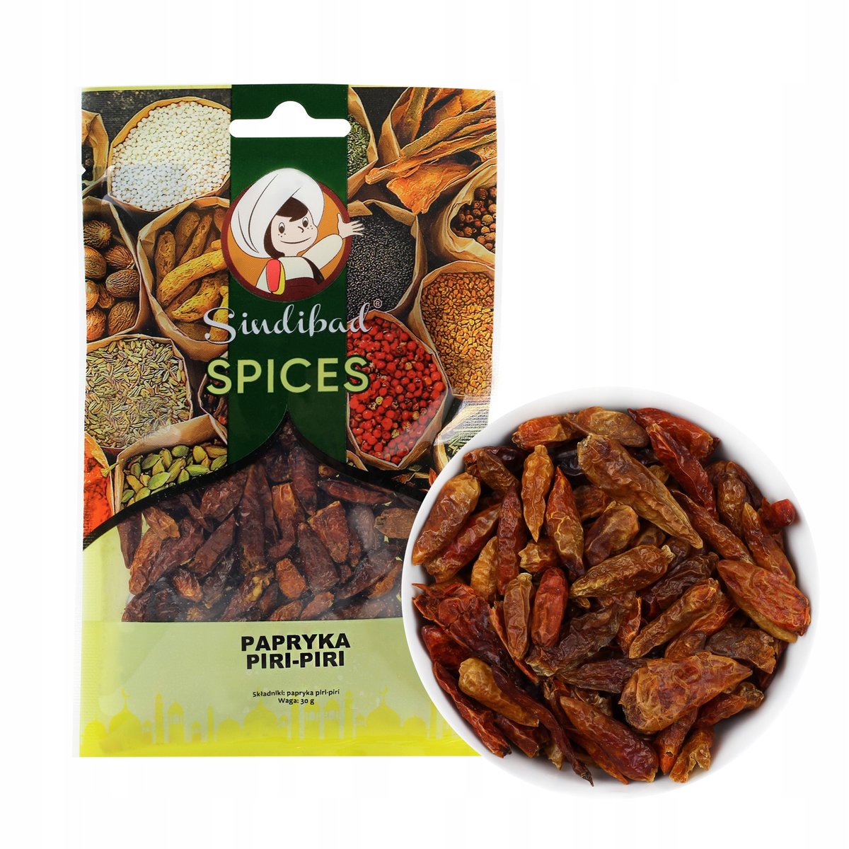 SUSZONE CZERWONE PAPRYCZKI PIRI PIRI 30g OSTRE