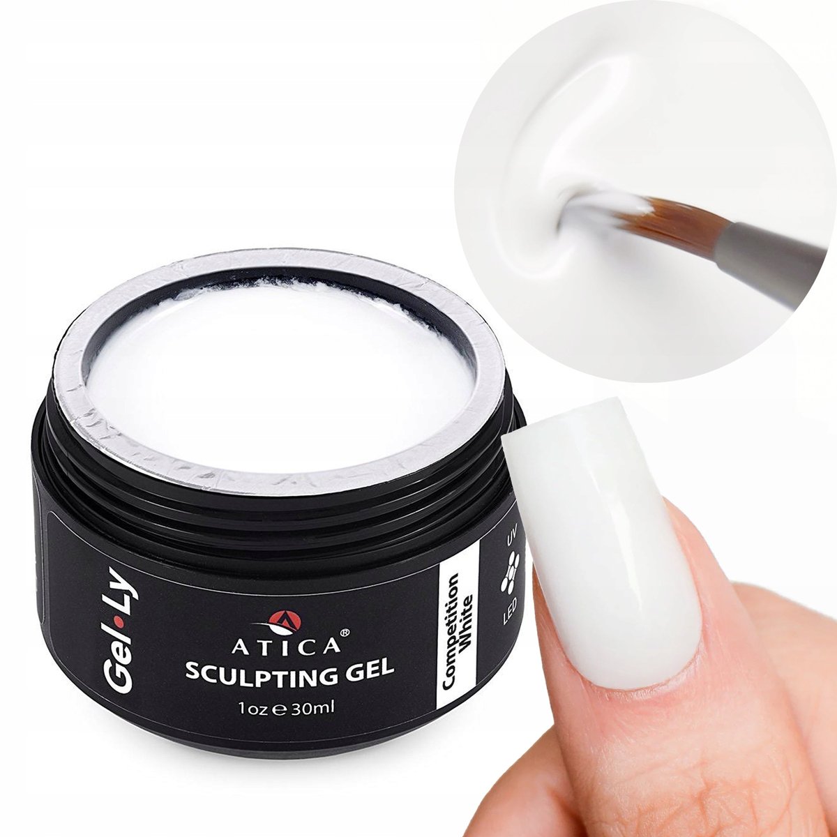 ATICA GELLY CREAM COMPETITION WHITE - ŻEL BUDUJĄCY DO PRZEDŁUŻANIA - 30 ml