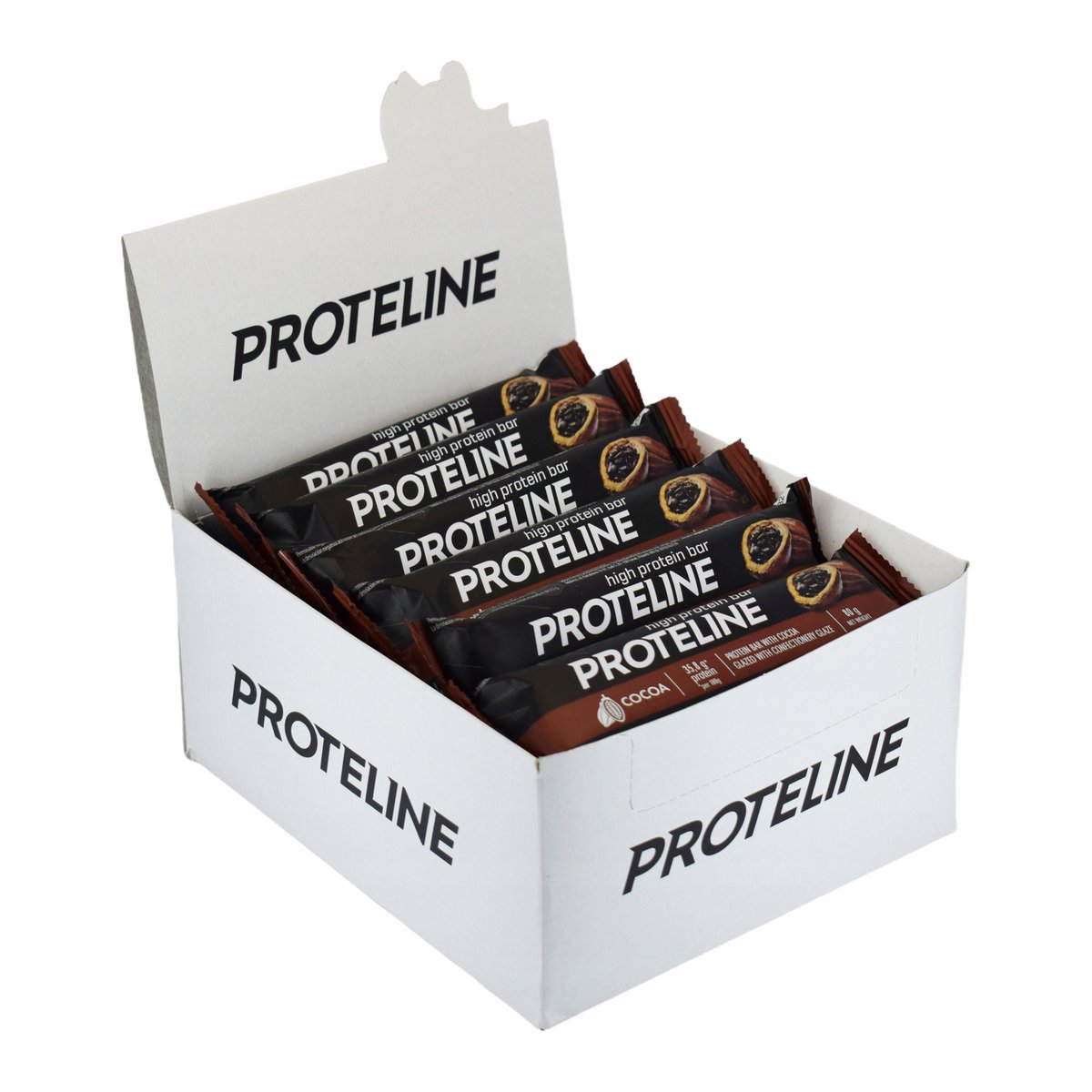 Zestaw PROTELINE 20x80g baton proteinowy z kakao
