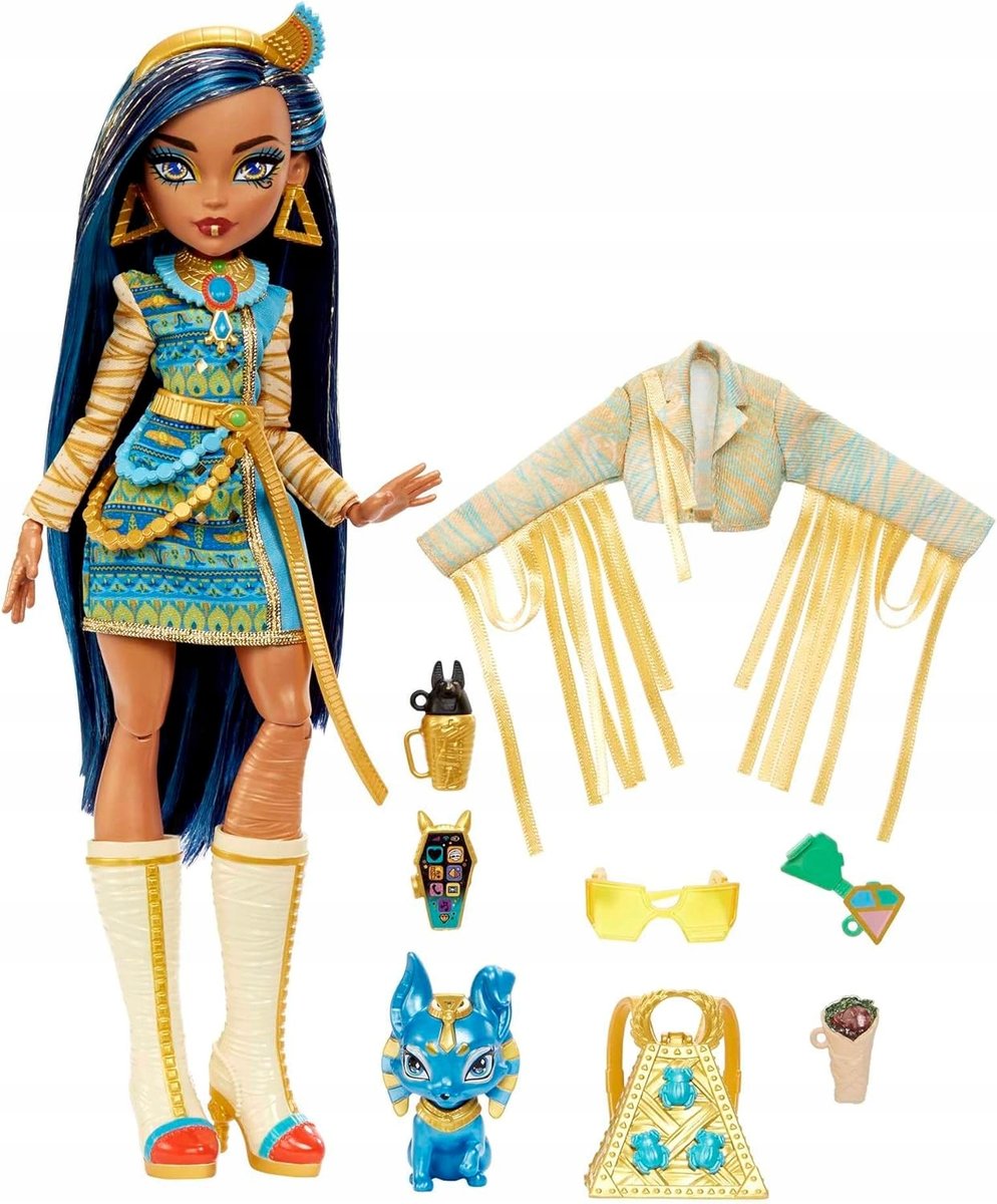 Monster High Cleo De Nile Zestaw Lalka Laleczka Akcesoria Dla Dziewczynek