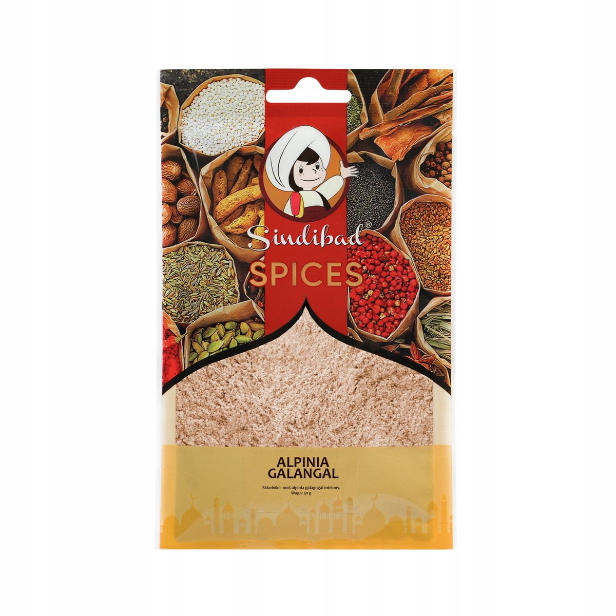 Alpinia Galgant GALANGAL Mielony 50g Sindibad JAKOŚĆ