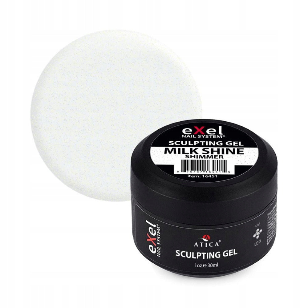 Żel Budujący do paznokci ATICA eXel Sculpting Gel Milk Shine Shimmer 30ml
