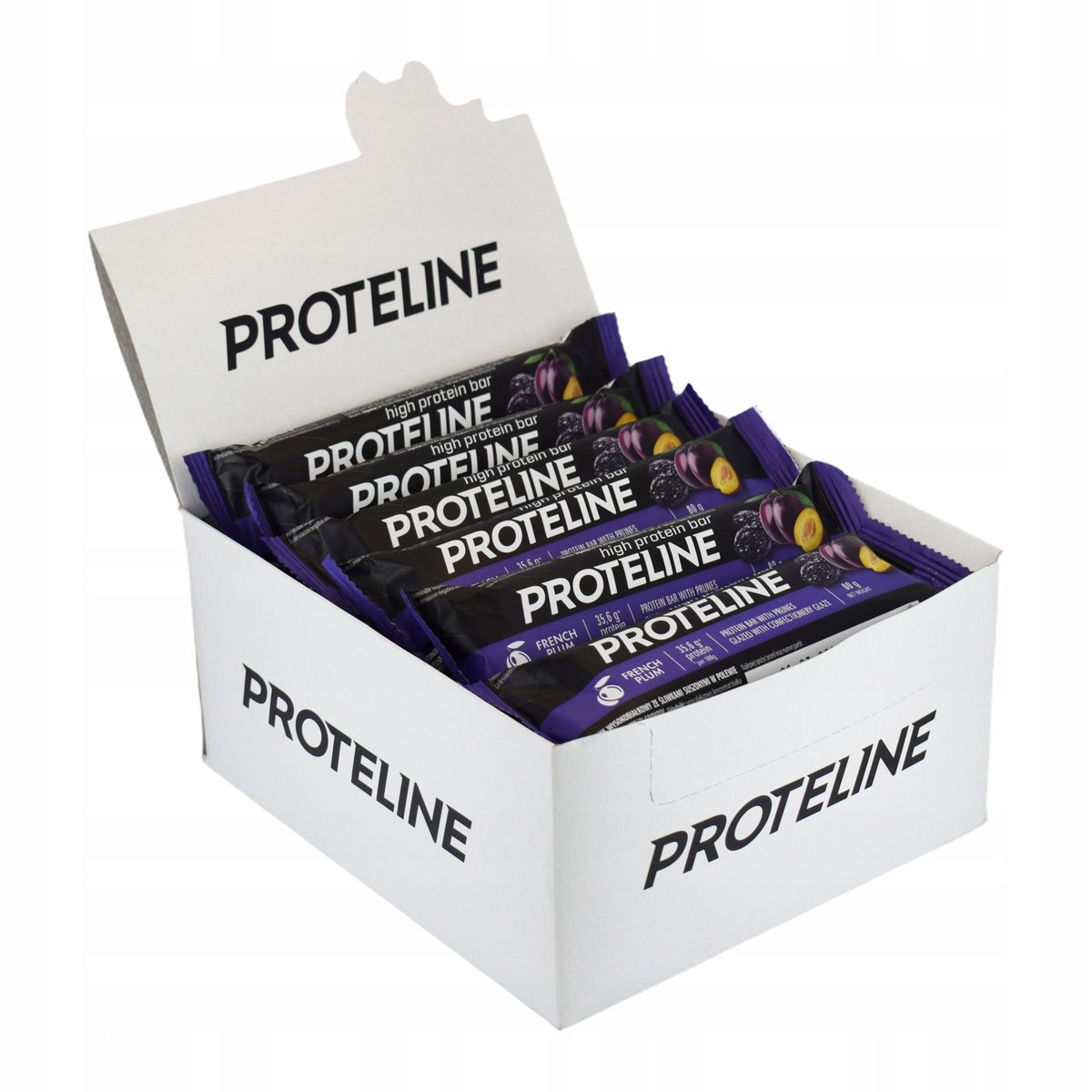 Zestaw PROTELINE 20x80g baton proteinowy ze śliwkami suszonymi