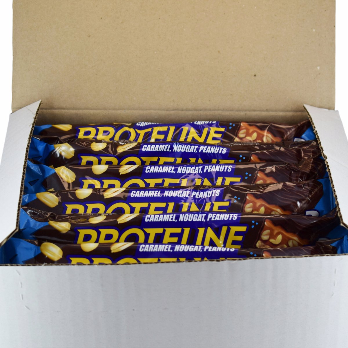 Zestaw PROTELINE 20x100g baton z orzeszkami arachidowymi,nugatem,karamelem