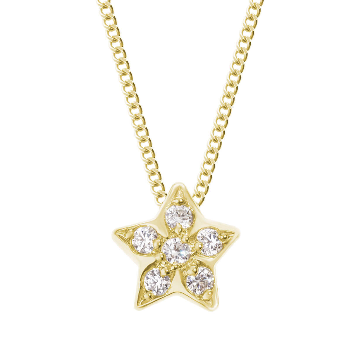Naszyjnik celebrytka gwiazdka srebrna pozłacana