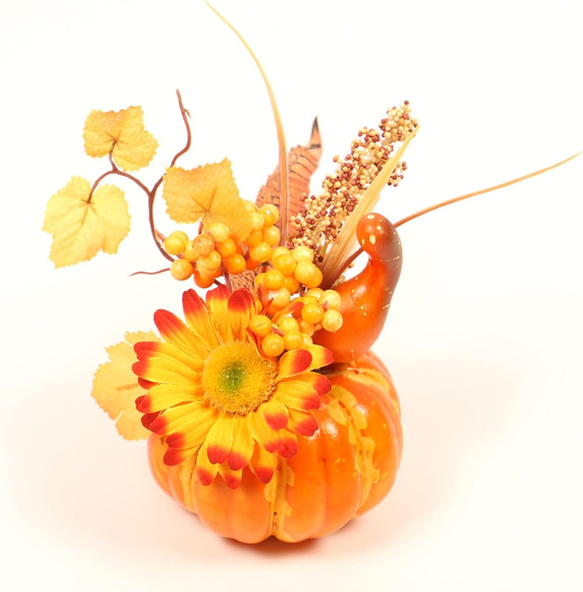Dynia Kwiat Melon Dekoracja Jesienna Ozdoba Halloweenowa Stroik Z Dynią