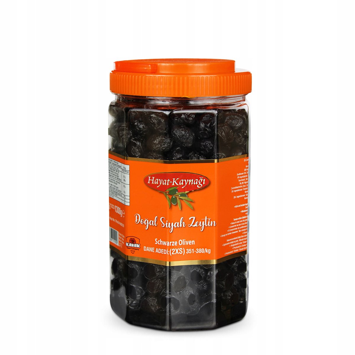 OLIWKI CZARNE TURECKIE SUSZONE Z PESTKĄ 2XS 1300 G HAYAT-KAYNAGI