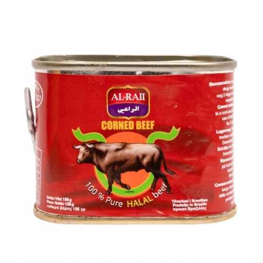 KONSERWA WOŁOWA Z WOŁOWINY BRAZYLIJSKIEJ HALAL 198 g AL-RAII CORNED BEEF