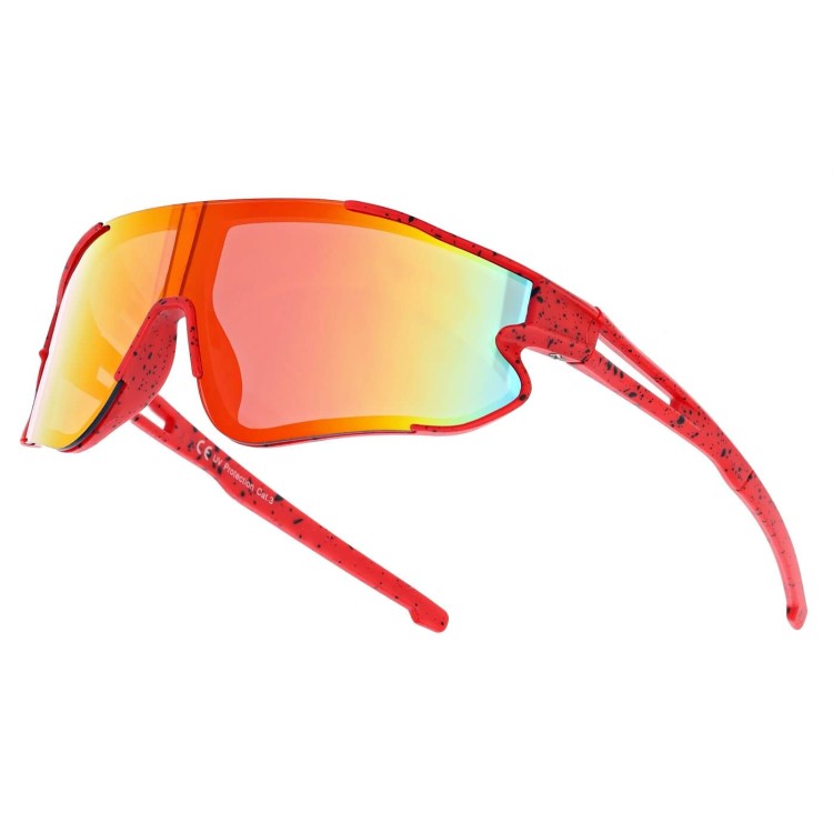 Dziecięce 8-13 lat sportowe okulary przeciwsłoneczne SVMK-20D czerwone