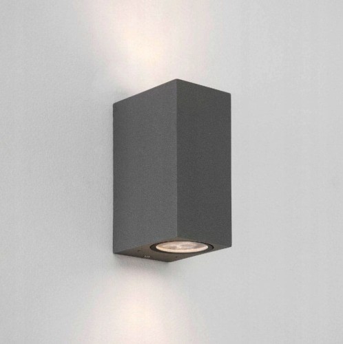 Lida Duo kinkiet elewacyjny ogrodowy 2xGU10 szary antracyt