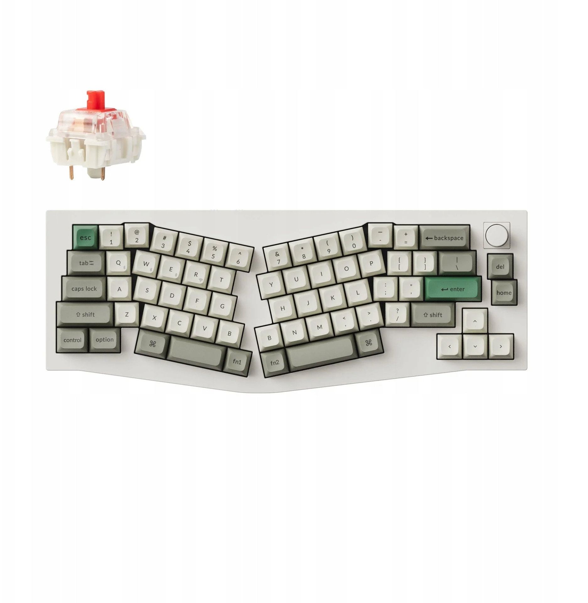 Keychron Q8 Max Alice Layout QMK/VIA Wireless Custom Shell White / Gateron Jupiter Red
