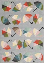 Dywan dziecięcy FD Funky Top Umbrellas jasny szary