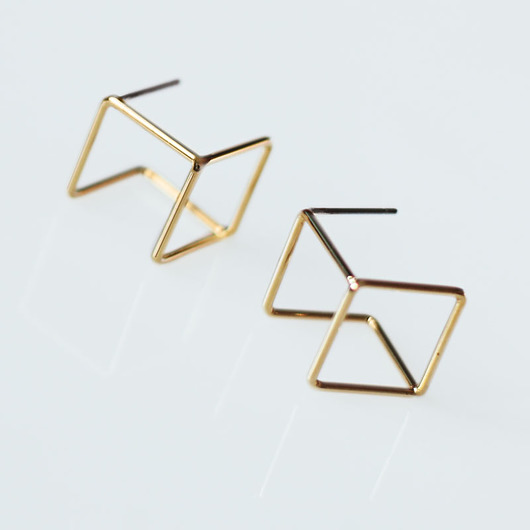 Kolczyki pozłacane Industrial Gym