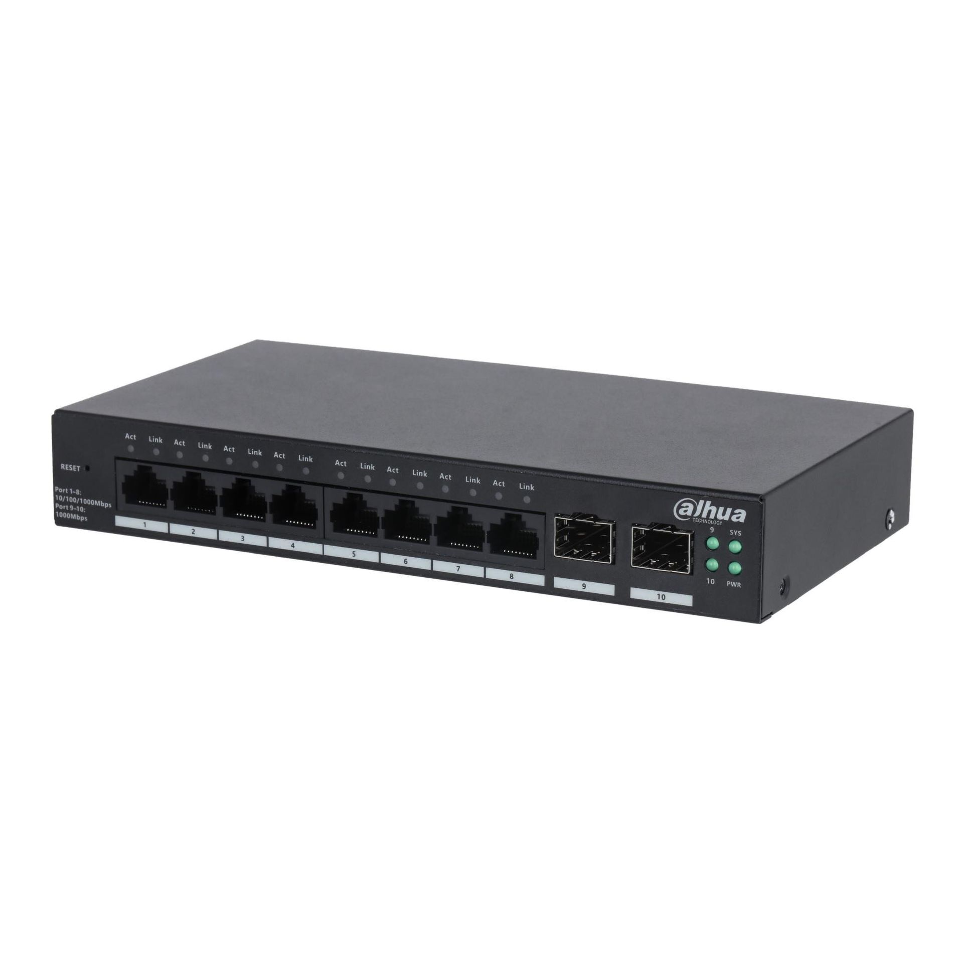Switch zarządzalny dahua cs4210-8gt 8x1gbe 2xsfp uplink CS4210-8GT