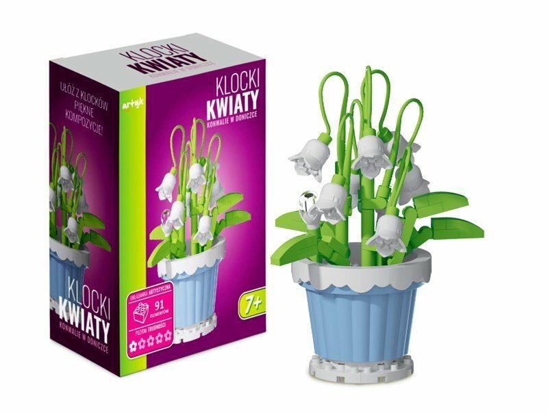Klocki kwiaty Konwalie w doniczce 223el 136887 - klocki
