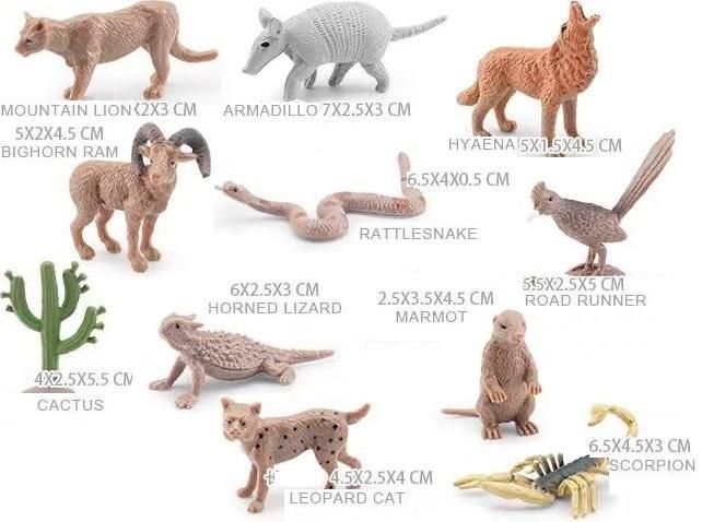 Zestaw zwierząt pustynnych - figurka
