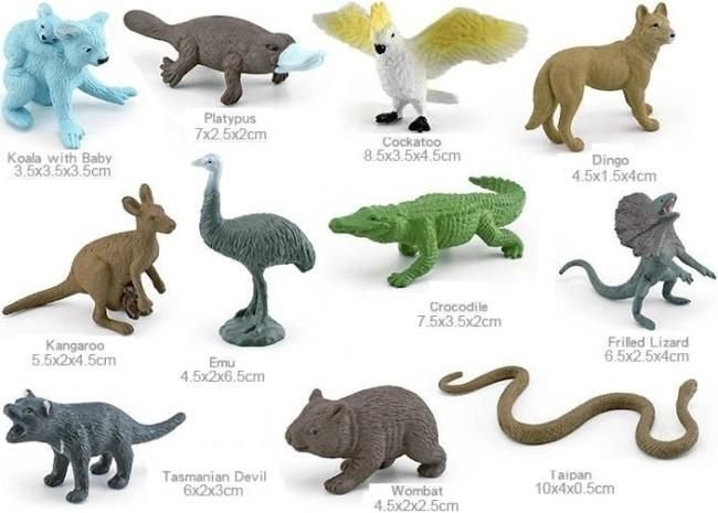 Zestaw dzikich zwierząt Australii - figurka