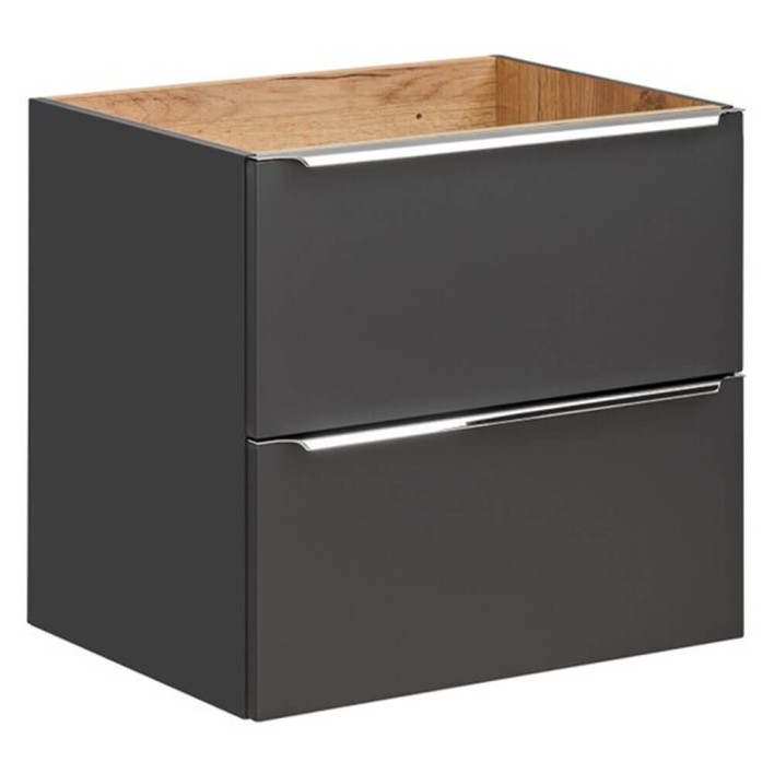 Szafka pod umywalkę 80cm 2 szuflady Kolekcja Capri Cosmos Czarny mat