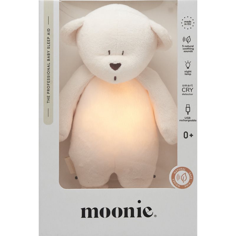Moonie Bear 2.0 Organic Cream przytulanka do spania z melodią 1 szt.
