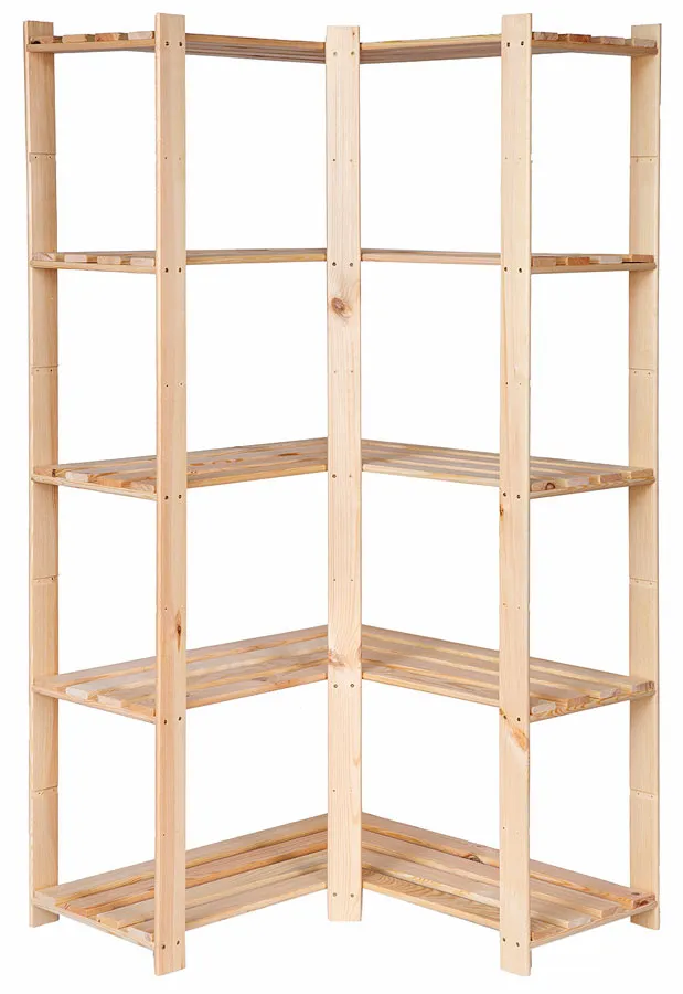 Drewniany regał narożny L5-G44