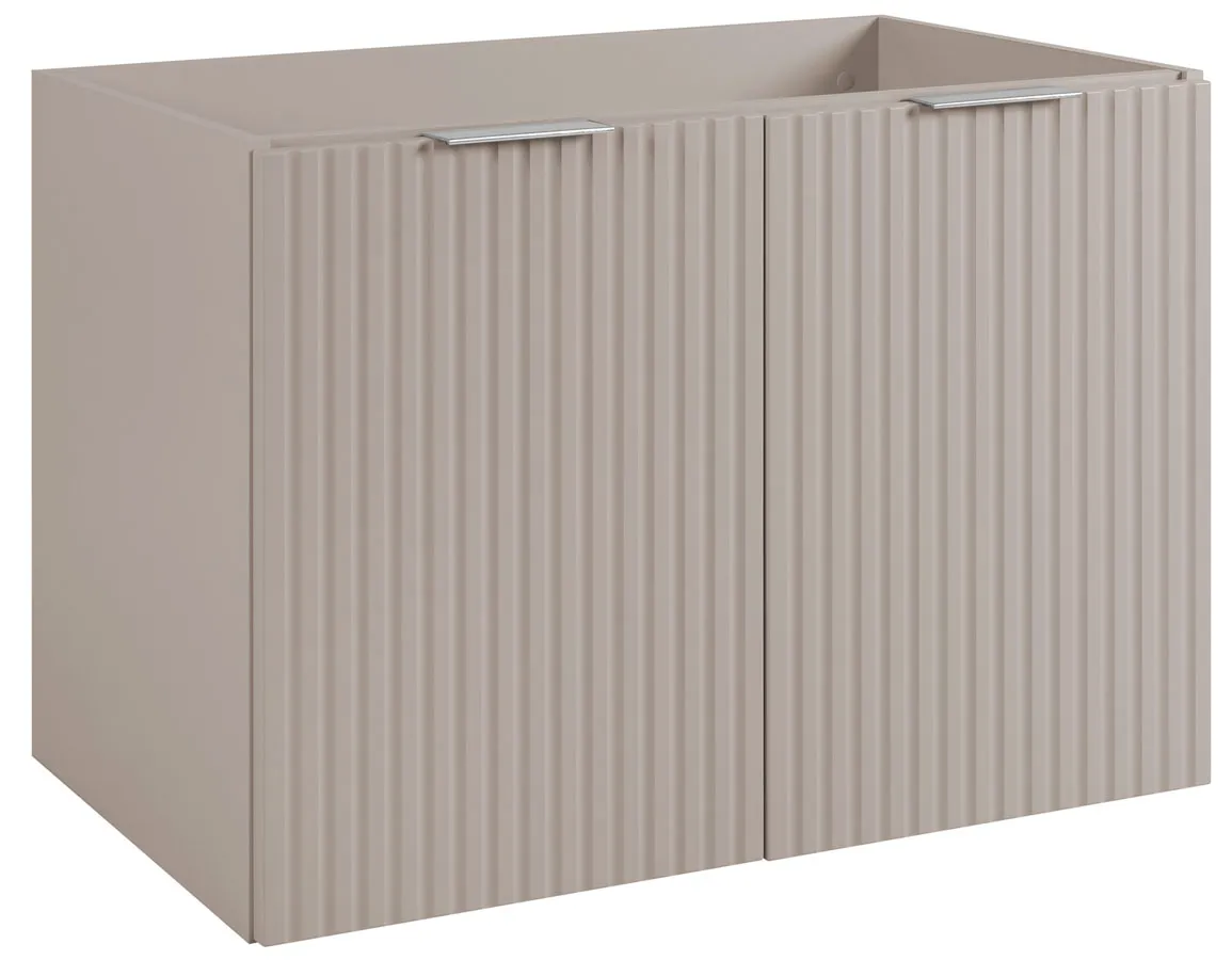 Kaszmirowa ryflowana szafka łazienkowa dwudrzwiowa 80 cm L9-A65