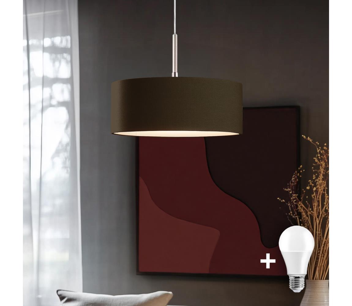Eglo - LED Żyrandol na lince TUNJA 1xE27/60W/230V brązowy