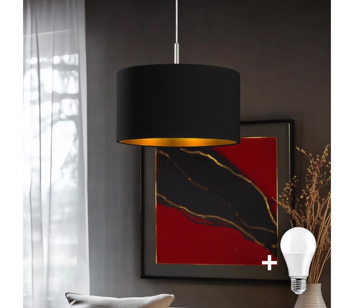 Eglo - LED Żyrandol na lince TUNJA 1xE27/60W/230V czarny