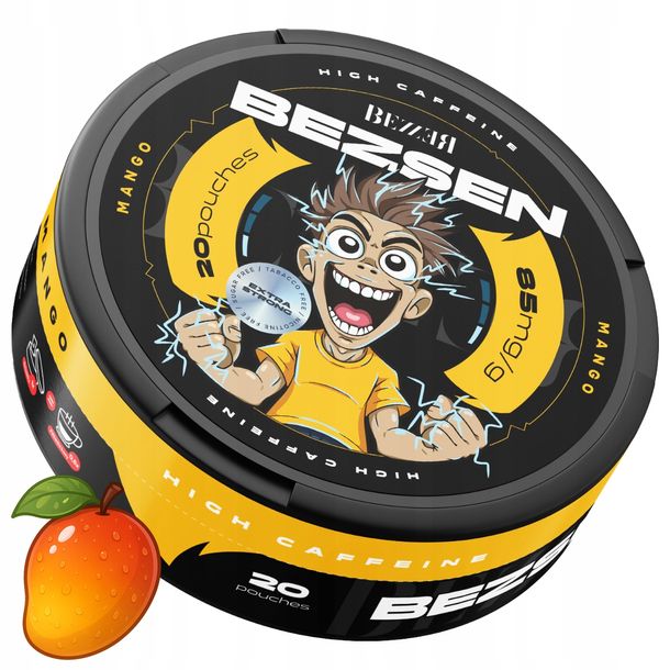 Bezzer Bezsen Woreczki Kofeinowe Bez Cukru Mango 85Mg
