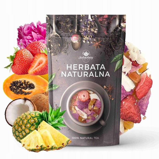 Herbata owocowa Coco Chanel PREMIUM duże kawałki TROPICAL TEA ananas 100g